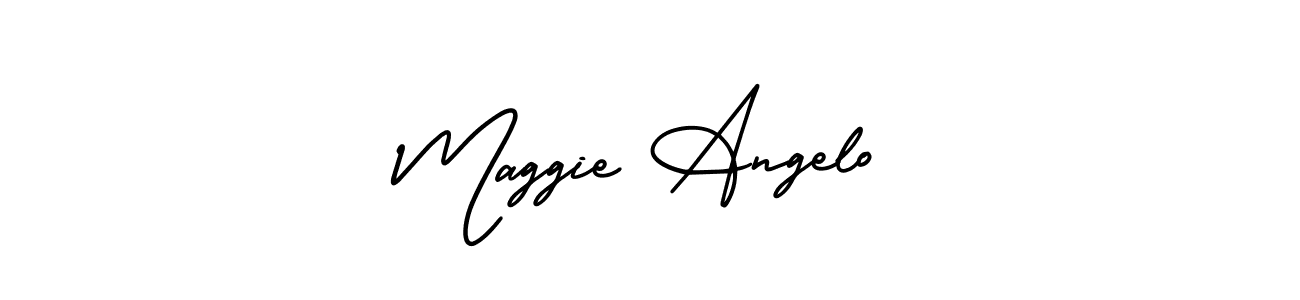 Similarly AmerikaSignatureDemo-Regular is the best handwritten signature design. Signature creator online .You can use it as an online autograph creator for name Maggie Angelo. Maggie Angelo signature style 3 images and pictures png