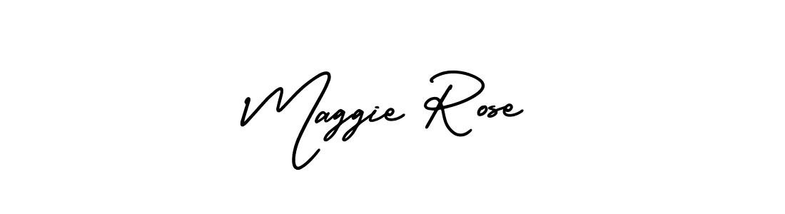 It looks lik you need a new signature style for name Maggie Rose. Design unique handwritten (AmerikaSignatureDemo-Regular) signature with our free signature maker in just a few clicks. Maggie Rose signature style 3 images and pictures png