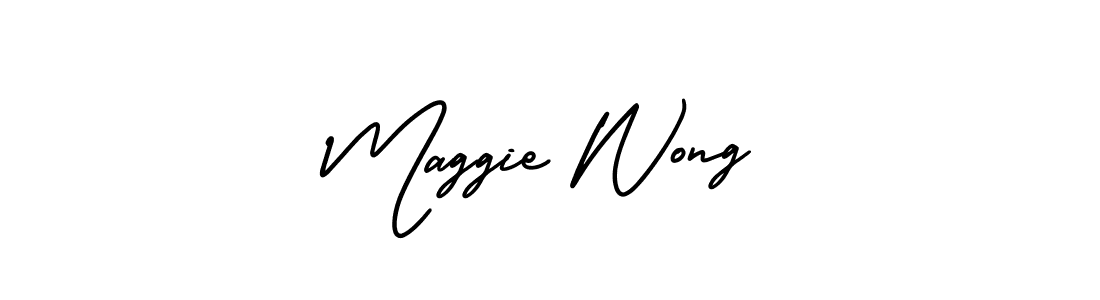 Also You can easily find your signature by using the search form. We will create Maggie Wong name handwritten signature images for you free of cost using AmerikaSignatureDemo-Regular sign style. Maggie Wong signature style 3 images and pictures png