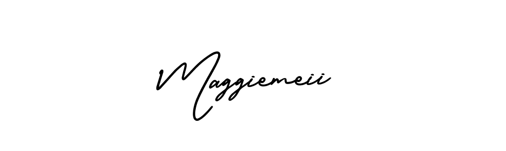 Use a signature maker to create a handwritten signature online. With this signature software, you can design (AmerikaSignatureDemo-Regular) your own signature for name Maggiemeii. Maggiemeii signature style 3 images and pictures png
