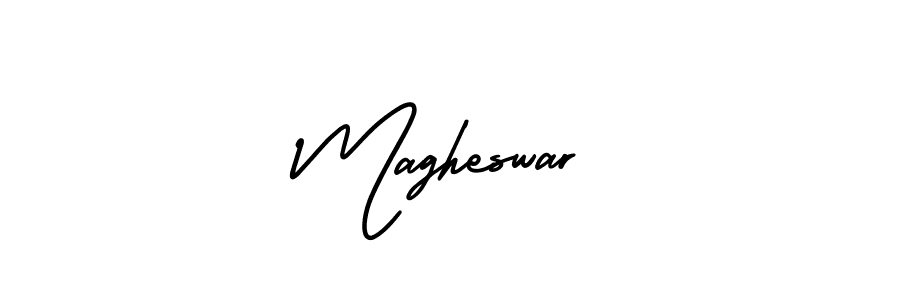 Use a signature maker to create a handwritten signature online. With this signature software, you can design (AmerikaSignatureDemo-Regular) your own signature for name Magheswar. Magheswar signature style 3 images and pictures png