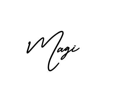 Create a beautiful signature design for name Magi. With this signature (AmerikaSignatureDemo-Regular) fonts, you can make a handwritten signature for free. Magi signature style 3 images and pictures png