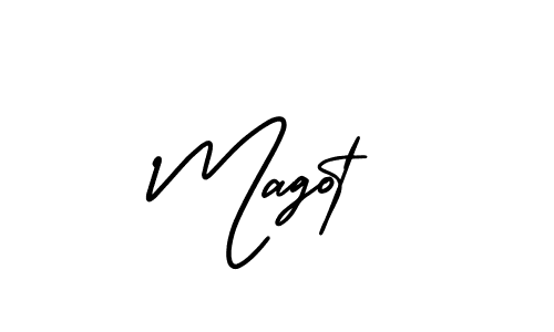 It looks lik you need a new signature style for name Magot. Design unique handwritten (AmerikaSignatureDemo-Regular) signature with our free signature maker in just a few clicks. Magot signature style 3 images and pictures png