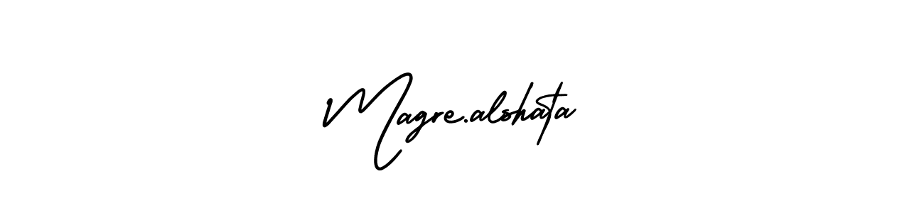 Design your own signature with our free online signature maker. With this signature software, you can create a handwritten (AmerikaSignatureDemo-Regular) signature for name Magre.alshata. Magre.alshata signature style 3 images and pictures png