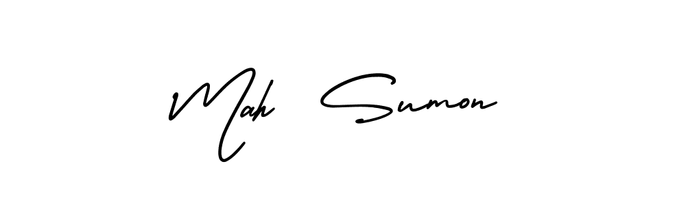 Mah  Sumon stylish signature style. Best Handwritten Sign (AmerikaSignatureDemo-Regular) for my name. Handwritten Signature Collection Ideas for my name Mah  Sumon. Mah  Sumon signature style 3 images and pictures png