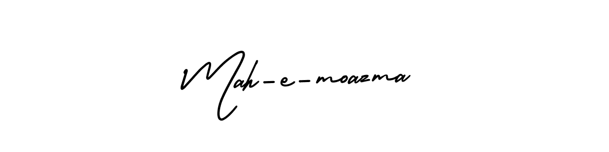 The best way (AmerikaSignatureDemo-Regular) to make a short signature is to pick only two or three words in your name. The name Mah-e-moazma include a total of six letters. For converting this name. Mah-e-moazma signature style 3 images and pictures png