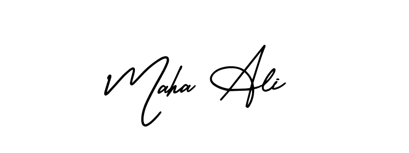 Design your own signature with our free online signature maker. With this signature software, you can create a handwritten (AmerikaSignatureDemo-Regular) signature for name Maha Ali. Maha Ali signature style 3 images and pictures png