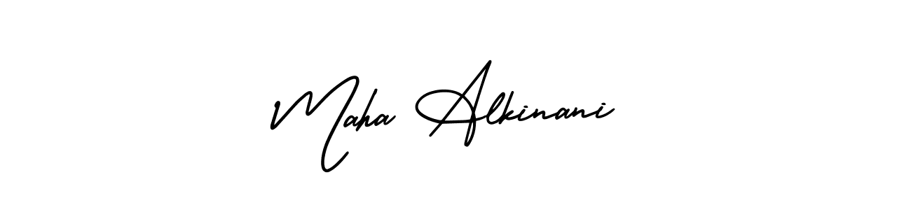 Use a signature maker to create a handwritten signature online. With this signature software, you can design (AmerikaSignatureDemo-Regular) your own signature for name Maha Alkinani. Maha Alkinani signature style 3 images and pictures png