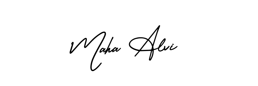 AmerikaSignatureDemo-Regular is a professional signature style that is perfect for those who want to add a touch of class to their signature. It is also a great choice for those who want to make their signature more unique. Get Maha Alvi name to fancy signature for free. Maha Alvi signature style 3 images and pictures png