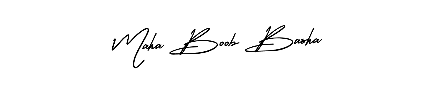 It looks lik you need a new signature style for name Maha Boob Basha. Design unique handwritten (AmerikaSignatureDemo-Regular) signature with our free signature maker in just a few clicks. Maha Boob Basha signature style 3 images and pictures png