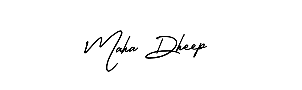 How to make Maha Dheep name signature. Use AmerikaSignatureDemo-Regular style for creating short signs online. This is the latest handwritten sign. Maha Dheep signature style 3 images and pictures png