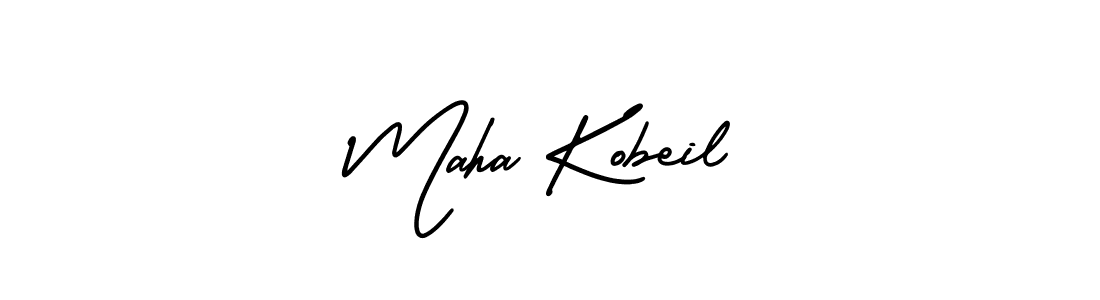 Create a beautiful signature design for name Maha Kobeil. With this signature (AmerikaSignatureDemo-Regular) fonts, you can make a handwritten signature for free. Maha Kobeil signature style 3 images and pictures png