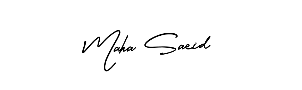 Make a beautiful signature design for name Maha Saeid. Use this online signature maker to create a handwritten signature for free. Maha Saeid signature style 3 images and pictures png