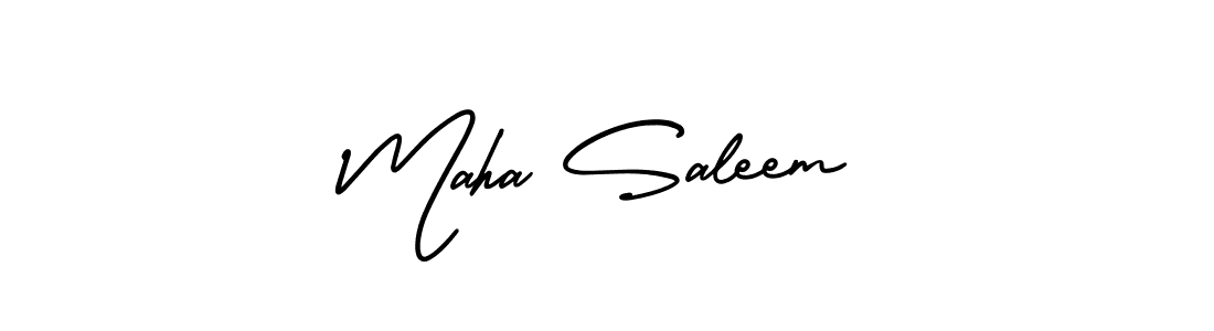 if you are searching for the best signature style for your name Maha Saleem. so please give up your signature search. here we have designed multiple signature styles  using AmerikaSignatureDemo-Regular. Maha Saleem signature style 3 images and pictures png