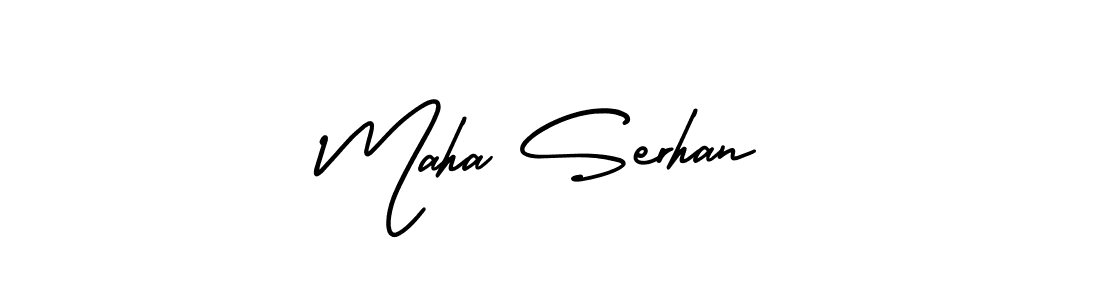 Create a beautiful signature design for name Maha Serhan. With this signature (AmerikaSignatureDemo-Regular) fonts, you can make a handwritten signature for free. Maha Serhan signature style 3 images and pictures png