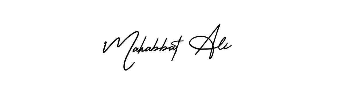 The best way (AmerikaSignatureDemo-Regular) to make a short signature is to pick only two or three words in your name. The name Mahabbat Ali include a total of six letters. For converting this name. Mahabbat Ali signature style 3 images and pictures png