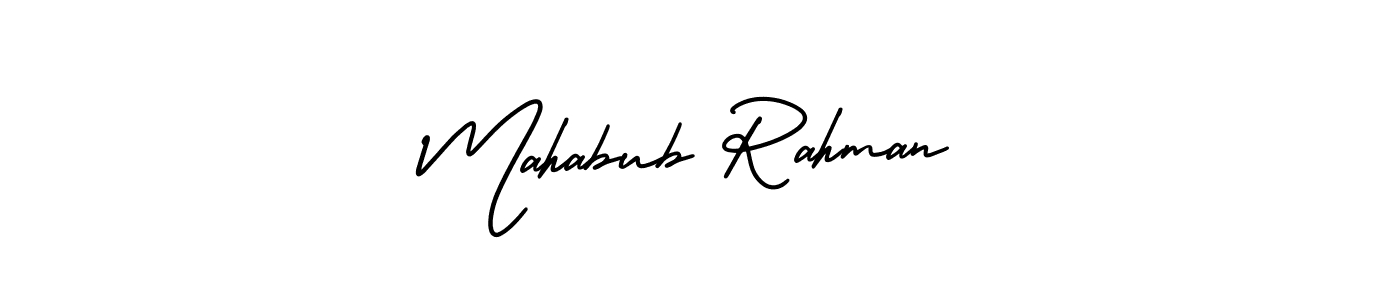 AmerikaSignatureDemo-Regular is a professional signature style that is perfect for those who want to add a touch of class to their signature. It is also a great choice for those who want to make their signature more unique. Get Mahabub Rahman name to fancy signature for free. Mahabub Rahman signature style 3 images and pictures png