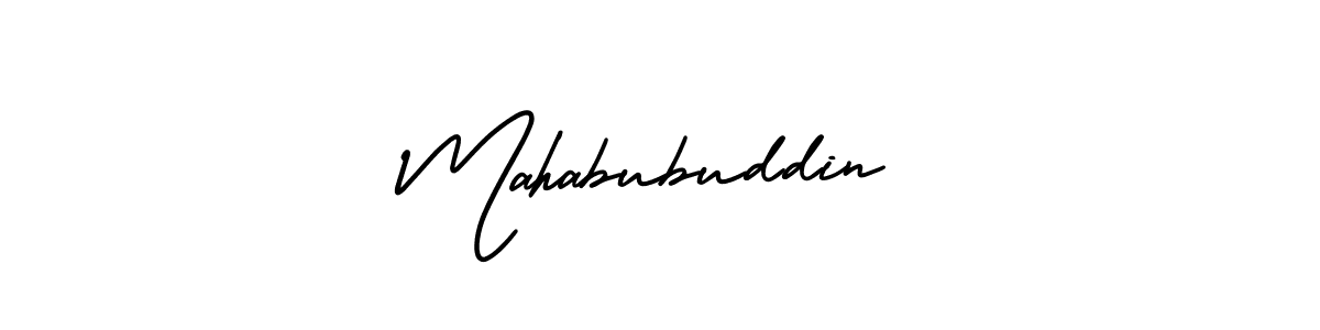 Use a signature maker to create a handwritten signature online. With this signature software, you can design (AmerikaSignatureDemo-Regular) your own signature for name Mahabubuddin. Mahabubuddin signature style 3 images and pictures png