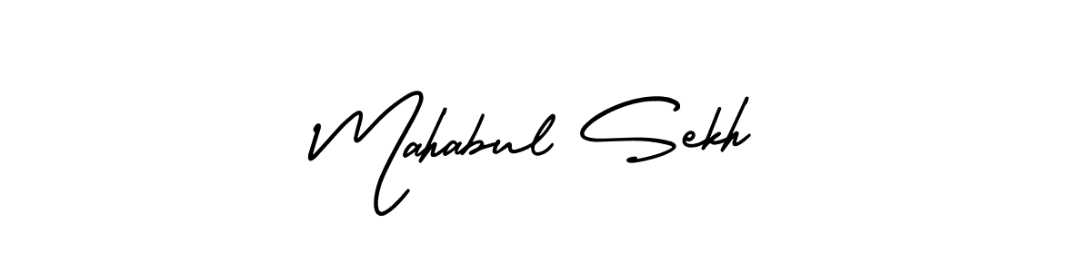 How to make Mahabul Sekh signature? AmerikaSignatureDemo-Regular is a professional autograph style. Create handwritten signature for Mahabul Sekh name. Mahabul Sekh signature style 3 images and pictures png