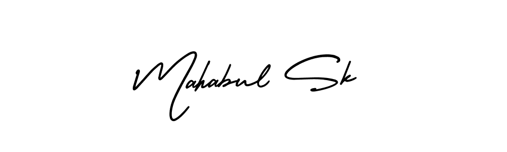 Use a signature maker to create a handwritten signature online. With this signature software, you can design (AmerikaSignatureDemo-Regular) your own signature for name Mahabul Sk. Mahabul Sk signature style 3 images and pictures png