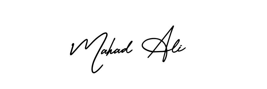 Create a beautiful signature design for name Mahad Ali. With this signature (AmerikaSignatureDemo-Regular) fonts, you can make a handwritten signature for free. Mahad Ali signature style 3 images and pictures png