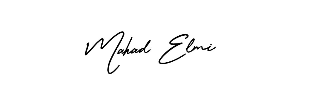 How to make Mahad Elmi signature? AmerikaSignatureDemo-Regular is a professional autograph style. Create handwritten signature for Mahad Elmi name. Mahad Elmi signature style 3 images and pictures png