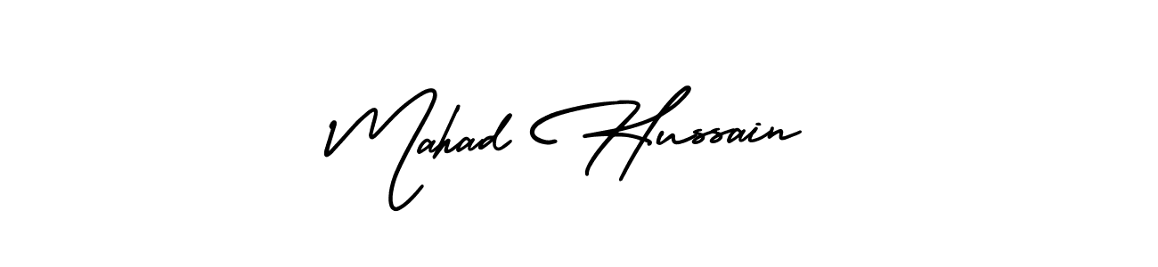 How to make Mahad Hussain name signature. Use AmerikaSignatureDemo-Regular style for creating short signs online. This is the latest handwritten sign. Mahad Hussain signature style 3 images and pictures png
