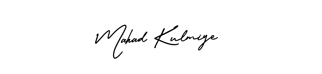 How to make Mahad Kulmiye name signature. Use AmerikaSignatureDemo-Regular style for creating short signs online. This is the latest handwritten sign. Mahad Kulmiye signature style 3 images and pictures png