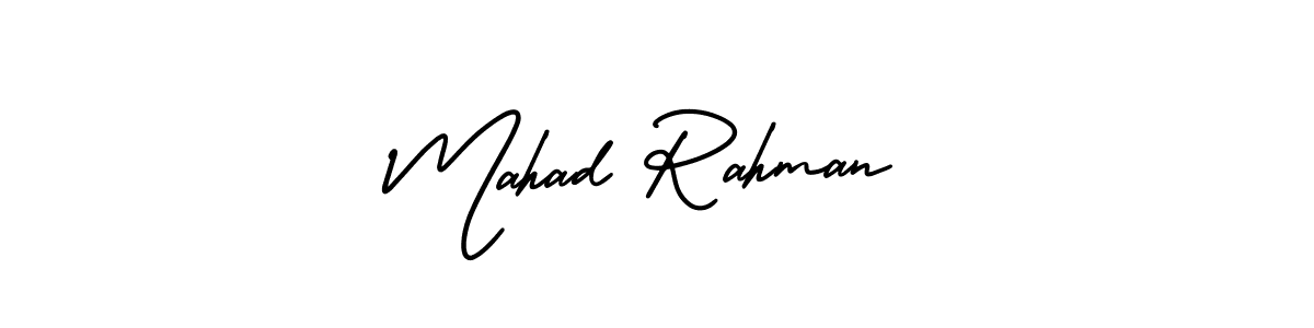 How to Draw Mahad Rahman signature style? AmerikaSignatureDemo-Regular is a latest design signature styles for name Mahad Rahman. Mahad Rahman signature style 3 images and pictures png