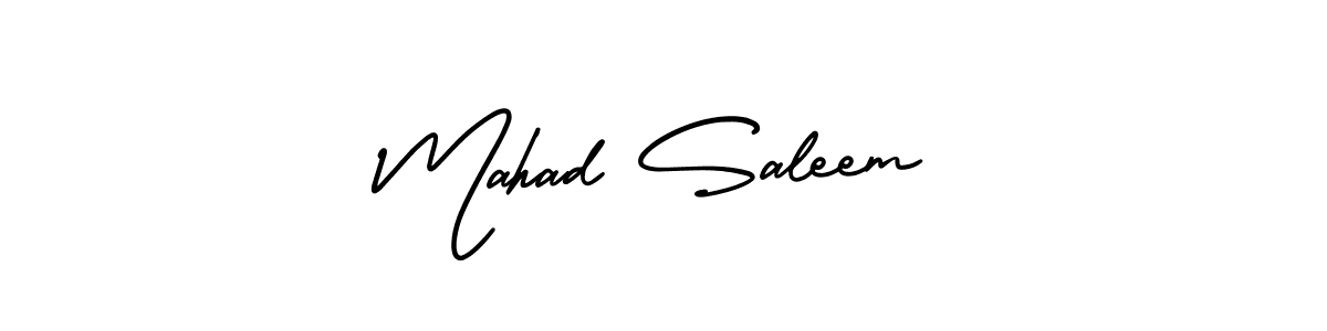 AmerikaSignatureDemo-Regular is a professional signature style that is perfect for those who want to add a touch of class to their signature. It is also a great choice for those who want to make their signature more unique. Get Mahad Saleem name to fancy signature for free. Mahad Saleem signature style 3 images and pictures png