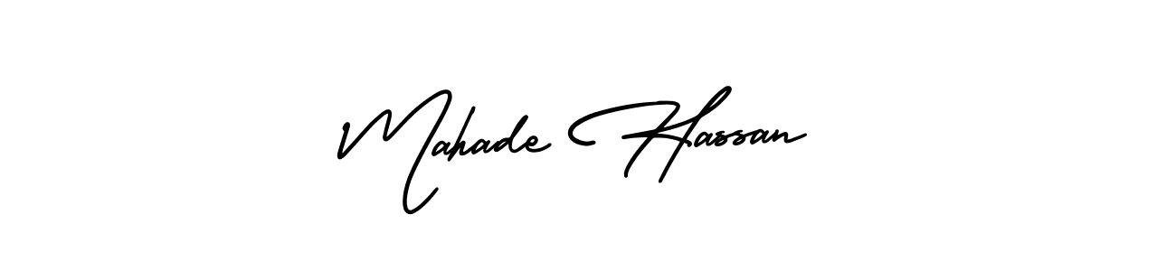 Design your own signature with our free online signature maker. With this signature software, you can create a handwritten (AmerikaSignatureDemo-Regular) signature for name Mahade Hassan. Mahade Hassan signature style 3 images and pictures png