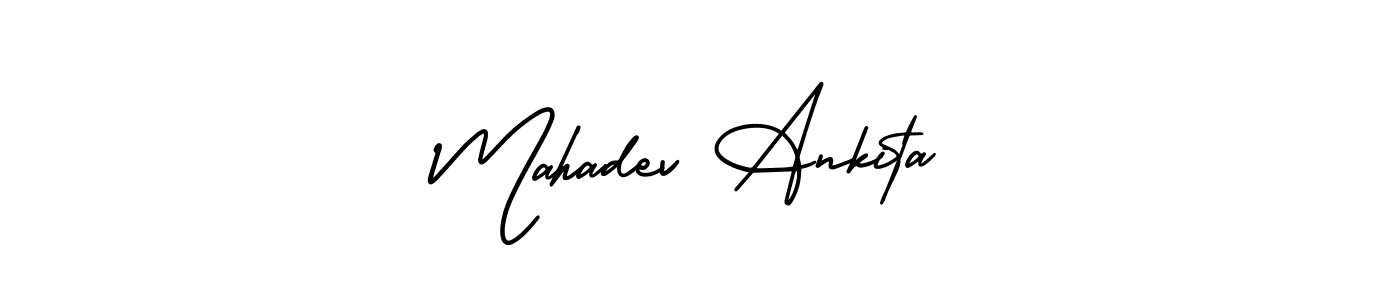 Create a beautiful signature design for name Mahadev Ankita. With this signature (AmerikaSignatureDemo-Regular) fonts, you can make a handwritten signature for free. Mahadev Ankita signature style 3 images and pictures png
