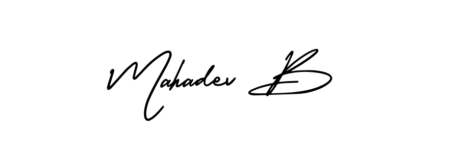 How to Draw Mahadev B signature style? AmerikaSignatureDemo-Regular is a latest design signature styles for name Mahadev B. Mahadev B signature style 3 images and pictures png
