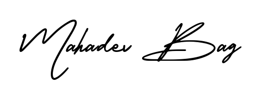 Get inspired by this graceful AmerikaSignatureDemo-Regular signature style for name Mahadev Bag. Smooth loops and balanced proportions for everyday use. Mahadev Bag signature style 3 images and pictures png
