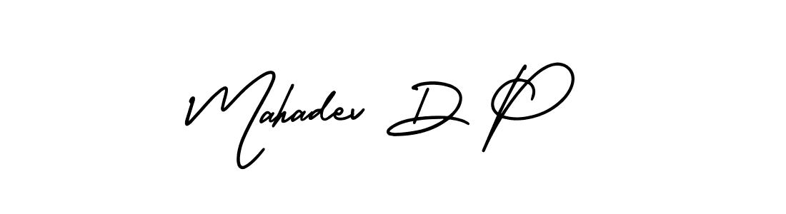 It looks lik you need a new signature style for name Mahadev D P. Design unique handwritten (AmerikaSignatureDemo-Regular) signature with our free signature maker in just a few clicks. Mahadev D P signature style 3 images and pictures png