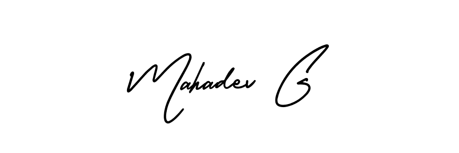 How to Draw Mahadev G signature style? AmerikaSignatureDemo-Regular is a latest design signature styles for name Mahadev G. Mahadev G signature style 3 images and pictures png