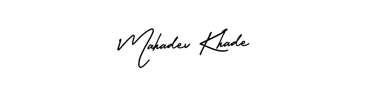 Make a beautiful signature design for name Mahadev Khade. With this signature (AmerikaSignatureDemo-Regular) style, you can create a handwritten signature for free. Mahadev Khade signature style 3 images and pictures png