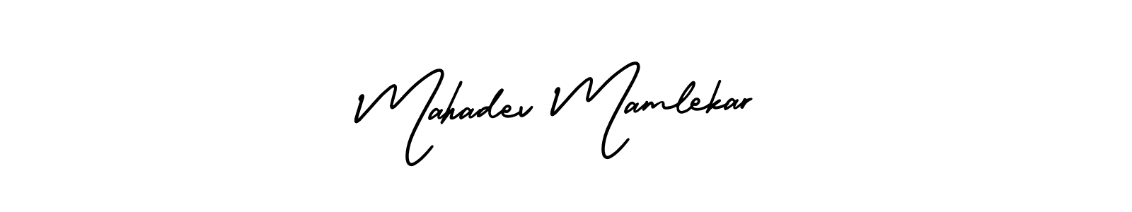 Also You can easily find your signature by using the search form. We will create Mahadev Mamlekar name handwritten signature images for you free of cost using AmerikaSignatureDemo-Regular sign style. Mahadev Mamlekar signature style 3 images and pictures png