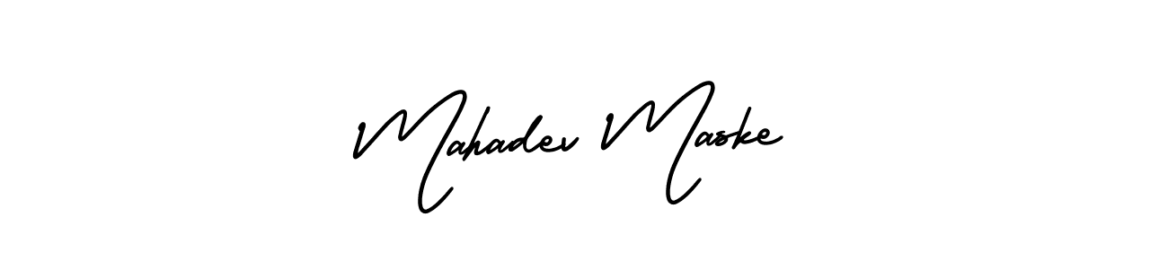 Design your own signature with our free online signature maker. With this signature software, you can create a handwritten (AmerikaSignatureDemo-Regular) signature for name Mahadev Maske. Mahadev Maske signature style 3 images and pictures png