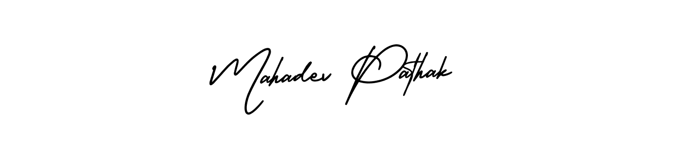 Mahadev Pathak stylish signature style. Best Handwritten Sign (AmerikaSignatureDemo-Regular) for my name. Handwritten Signature Collection Ideas for my name Mahadev Pathak. Mahadev Pathak signature style 3 images and pictures png
