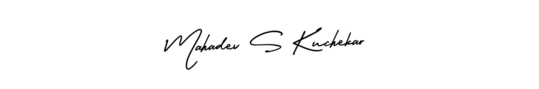 Use a signature maker to create a handwritten signature online. With this signature software, you can design (AmerikaSignatureDemo-Regular) your own signature for name Mahadev S Kuchekar. Mahadev S Kuchekar signature style 3 images and pictures png