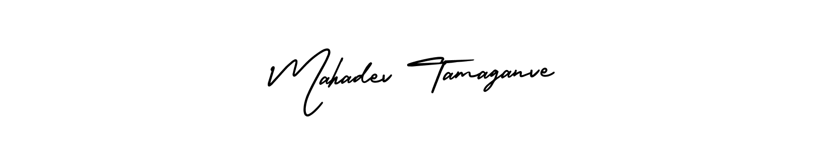 Make a beautiful signature design for name Mahadev Tamaganve. With this signature (AmerikaSignatureDemo-Regular) style, you can create a handwritten signature for free. Mahadev Tamaganve signature style 3 images and pictures png