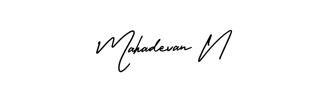 Design your own signature with our free online signature maker. With this signature software, you can create a handwritten (AmerikaSignatureDemo-Regular) signature for name Mahadevan N. Mahadevan N signature style 3 images and pictures png