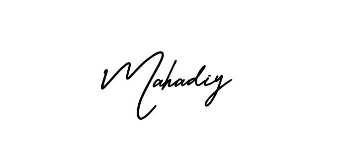 Make a beautiful signature design for name Mahadiy. With this signature (AmerikaSignatureDemo-Regular) style, you can create a handwritten signature for free. Mahadiy signature style 3 images and pictures png