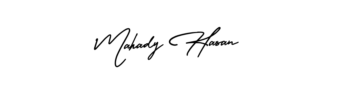 Also we have Mahady Hasan name is the best signature style. Create professional handwritten signature collection using AmerikaSignatureDemo-Regular autograph style. Mahady Hasan signature style 3 images and pictures png