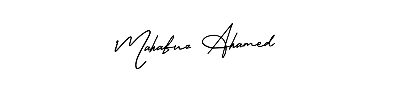 if you are searching for the best signature style for your name Mahafuz Ahamed. so please give up your signature search. here we have designed multiple signature styles  using AmerikaSignatureDemo-Regular. Mahafuz Ahamed signature style 3 images and pictures png