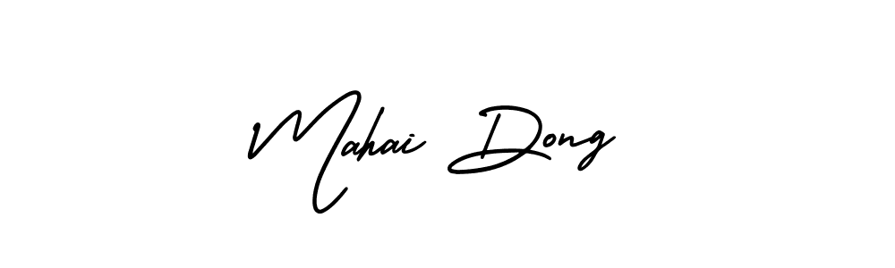 AmerikaSignatureDemo-Regular is a professional signature style that is perfect for those who want to add a touch of class to their signature. It is also a great choice for those who want to make their signature more unique. Get Mahai Dong name to fancy signature for free. Mahai Dong signature style 3 images and pictures png