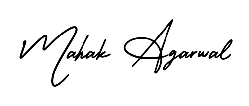 Also You can easily find your signature by using the search form. We will create Mahak Agarwal name handwritten signature images for you free of cost using AmerikaSignatureDemo-Regular sign style. Mahak Agarwal signature style 3 images and pictures png