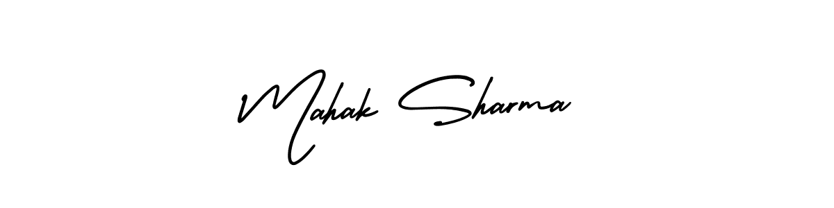 Use a signature maker to create a handwritten signature online. With this signature software, you can design (AmerikaSignatureDemo-Regular) your own signature for name Mahak Sharma. Mahak Sharma signature style 3 images and pictures png