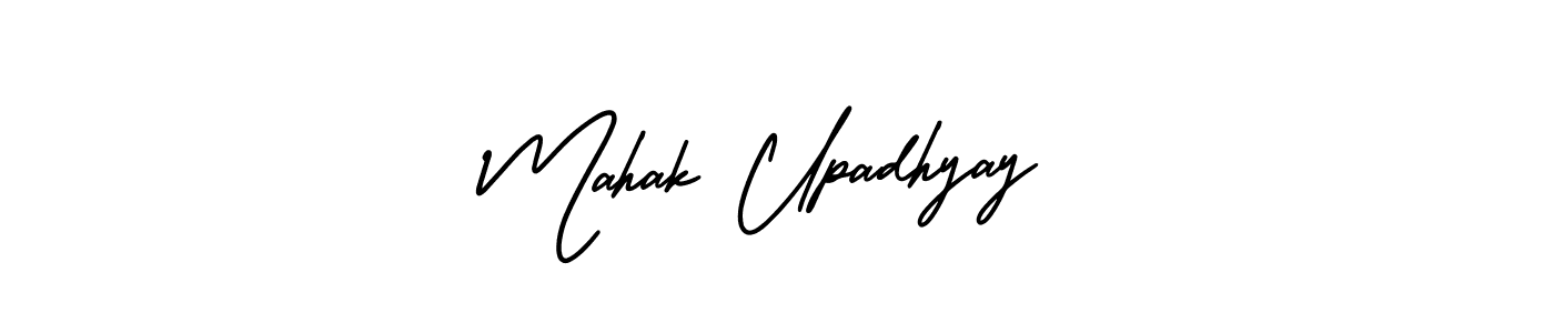 Similarly AmerikaSignatureDemo-Regular is the best handwritten signature design. Signature creator online .You can use it as an online autograph creator for name Mahak Upadhyay. Mahak Upadhyay signature style 3 images and pictures png